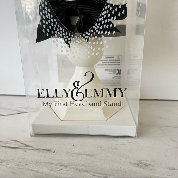 Elly & Emmy Baby My First Headband Stand With 5 Mix Headbands Bows Stars pom pom - Picture 10 of 13